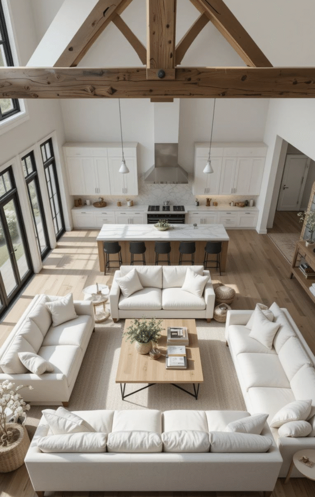 Living floor plan open concept cad solution